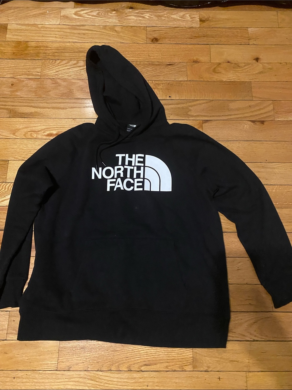 The North Face Black Hoodie with White Logo